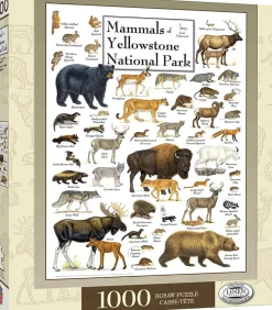 Mammals of Yellowstone National Park 1000 Piece Linen Jigsaw Puzzle