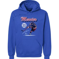 Mark Messier New York R Retro Script WHT