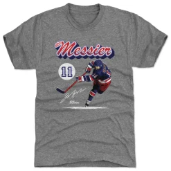 Mark Messier New York R Retro Script WHT