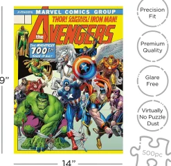Marvel Avengers Comic Cover 500 Piece Jigsaw Puzzle