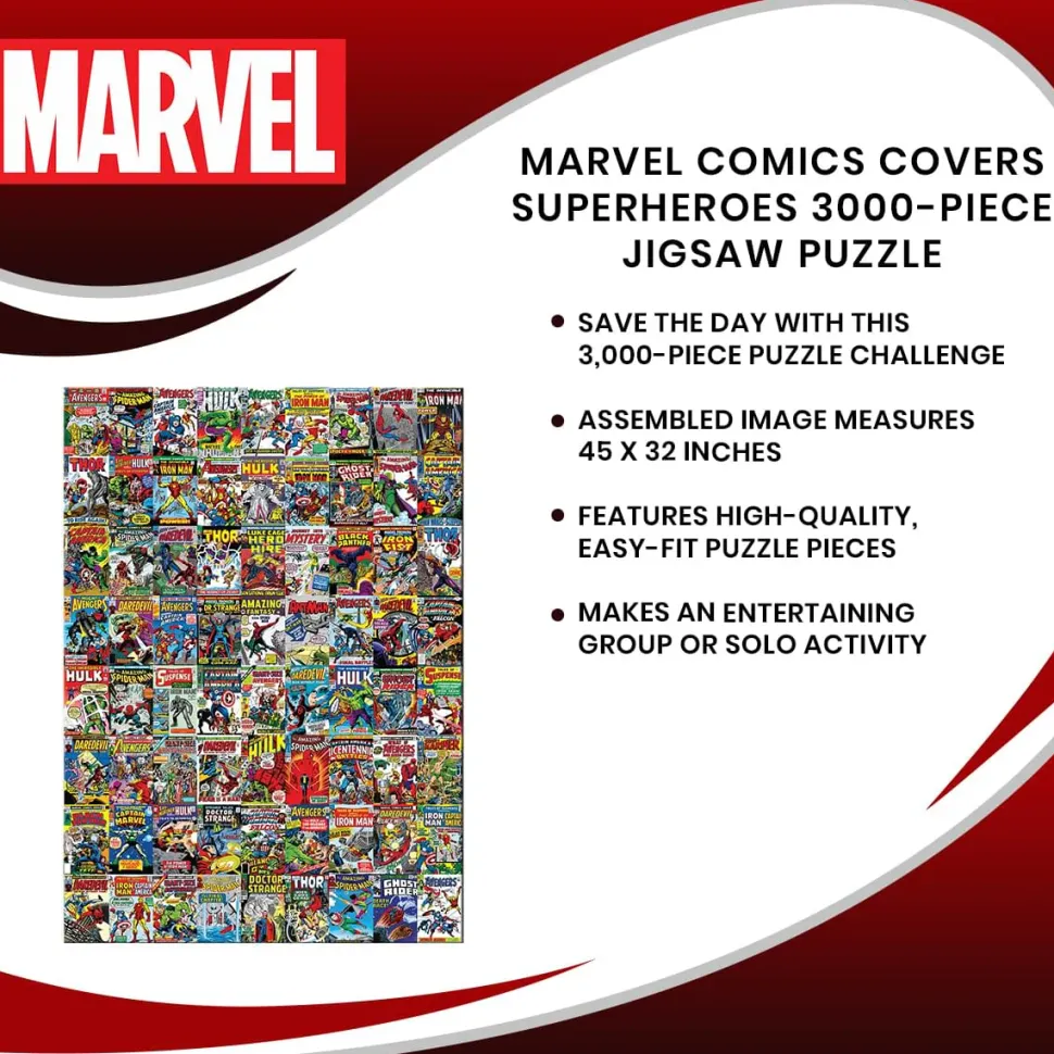 Marvel Comics Covers Superheroes 3000-Piece Jigsaw Puzzle