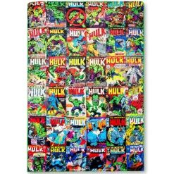 Marvel Incredible Hulk Comic Books Oversized Sherpa Throw Blanket | 8 Feet Long