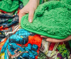 Marvel Incredible Hulk Comic Books Oversized Sherpa Throw Blanket | 8 Feet Long