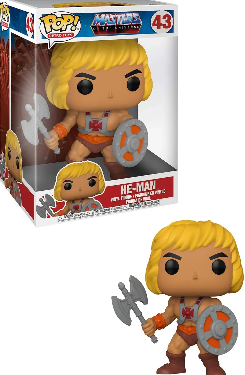 Masters of the Universe Funko POP 10 Inch Vinyl Figure | He-Man