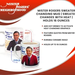 Mister Rogers Sweater Changing Mug | Sweater Changes With Heat | Holds 16 Ounces