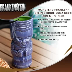Monsters Frankenstein's Bride 20oz Geeki Tiki Mug, Blue