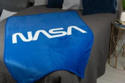 NASA Logo Fleece Soft Throw Blanket | Large NASA Blanket | 60 x 45 Inches