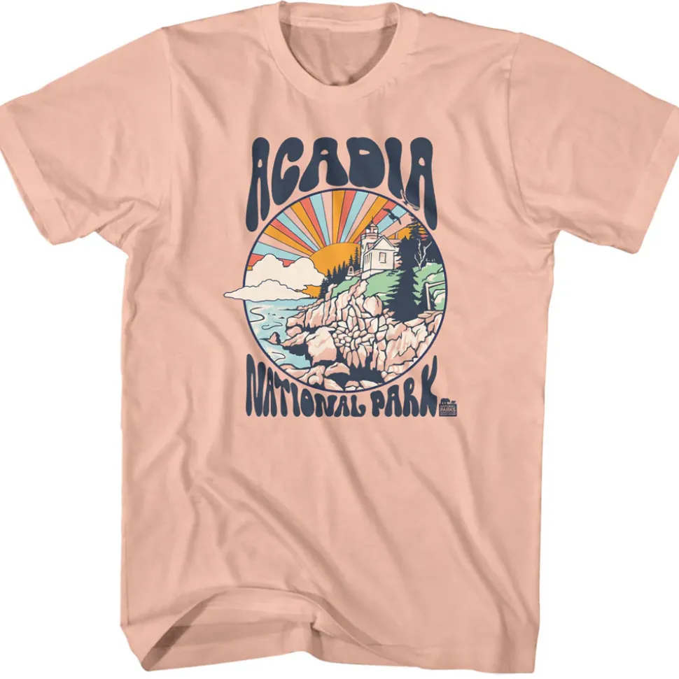 National Parks - Acadia Colorful Sun (Peach)