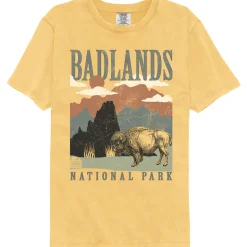 National Parks - Badlands Minimalist Landscape (Yellow)