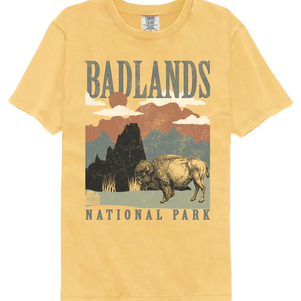 National Parks - Badlands Minimalist Landscape (Yellow)