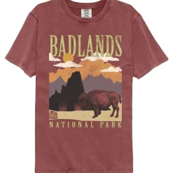 National Parks - Badlands Minimalist Landscape (Red)