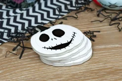 Nightmare Before Christmas Jack Skellington Pumpkin King Drink Coasters | 4 Pack