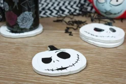 Nightmare Before Christmas Jack Skellington Pumpkin King Drink Coasters | 4 Pack