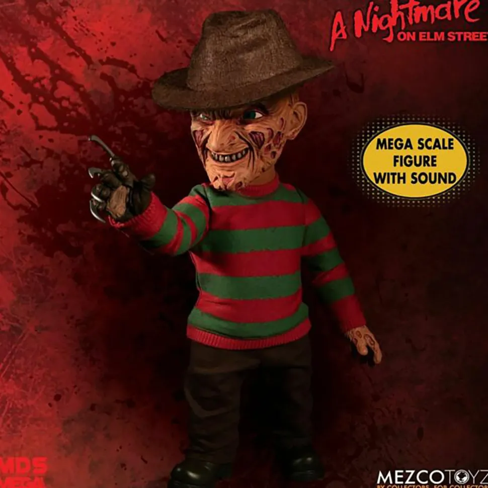 Nightmare On Elm Street Freddy Krueger Mega Scale 15 Inch Figure with Sound