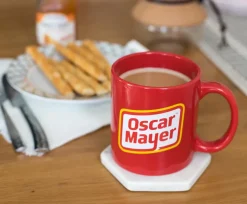 Oscar Mayer Hot Dog Logo Ceramic Coffee Mug | Holds 16 Ounces