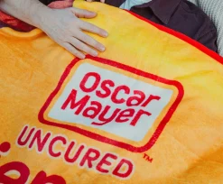 Oscar Mayer Jumbo Hot Dogs Fleece Throw Blanket | 45 x 60 Inches