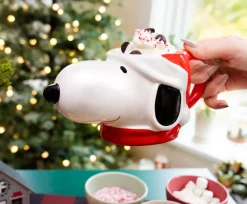 Peanuts Snoopy Christmas 3D Sculpted Ceramic Mug | Holds 20 Ounces