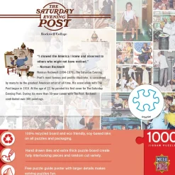 Saturday Evening Post Rockwell Collage 1000 Piece Jigsaw Puzzle