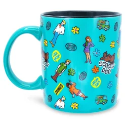 Scooby-Doo Sticker Pattern Ceramic Mug | Holds 20 Ounces
