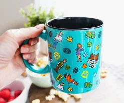 Scooby-Doo Sticker Pattern Ceramic Mug | Holds 20 Ounces