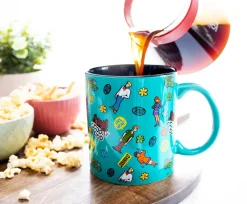 Scooby-Doo Sticker Pattern Ceramic Mug | Holds 20 Ounces
