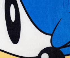 Sonic the Hedgehog Face Fleece Throw Blanket | 45 x 60 Inches