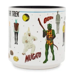 Star Trek Aliens, Villains, and Crew Stackable Ceramic Mug | Holds 13 Ounces