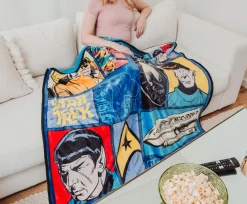 Star Trek: The Animated Series Comic Panel Throw Blanket | 50 x 60 Inches