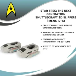 Star Trek: The Next Generation Shuttlecraft 3D Slippers For Adults