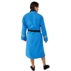 Star Trek: The Original Series Waffle-Weave Cotton Adult Bathrobe | Blue Medical