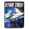 Star Trek USS Enterprise Fleece Throw Blanket | 45 x 60 Inches