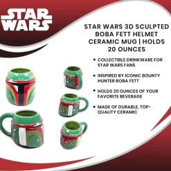 Star Wars - Boba Fett 3D Sculpted Ceramic 20 oz. Mug