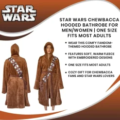 Star Wars - Chewbacca Hooded Bathrobe for Adults | One Size Fits Most