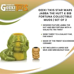 Star Wars - Geeki Tikis Star Wars Jabba the Hutt & Bib Fortuna Collectible Mugs | Set Of 2