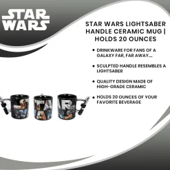 Star Wars Lightsaber Handle Ceramic Mug | Holds 20 Ounces