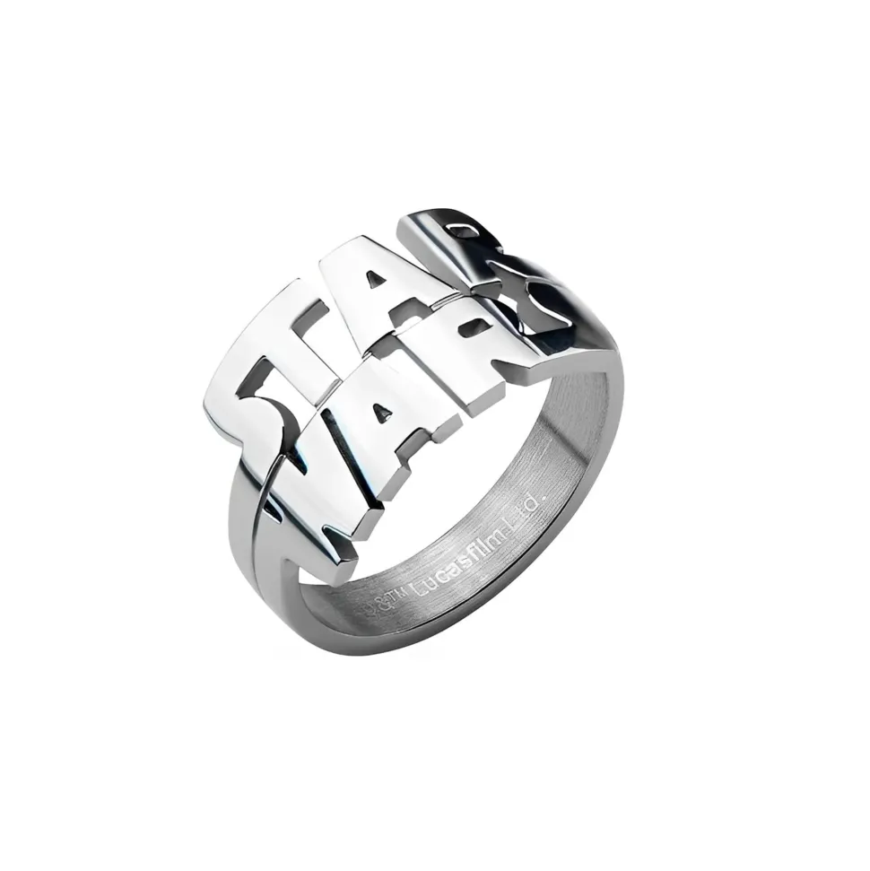 Star Wars Logo Cutout Stainless Steel Ring