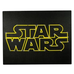 Star Wars Logo Light Up 16 x 20 Inch Black Wall Canvas
