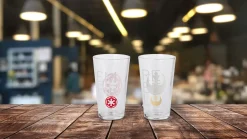 Star Wars 16oz Pint Glasses - Rebel & Empire Symbols - 2 Set