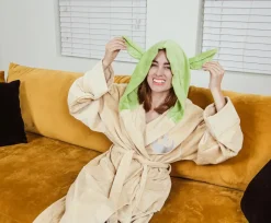 Star Wars Yoda Unisex Hooded Bathrobe for Adults