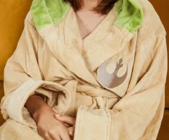 Star Wars Yoda Unisex Hooded Bathrobe for Adults