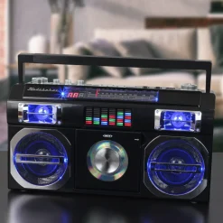 Studebaker Master Blaster Bluetooth Boombox with 3 Way Power, AM/FM Radio, USB Port, CD Player with MP3 Playback and 10 Watts RMS Power