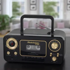 Studebaker Portable Stereo CD Player with Bluetooth, AM/FM Radio and Cassette Player/Recorder