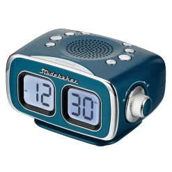 Studebaker Roommate Large Display LCD AM/FM Retro Clock Radio with Bluetooth