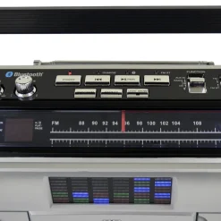 Studebaker 80's Retro Street Boombox with FM Radio, CD Player, LED EQ, 10 Watts RMS and AC/DC