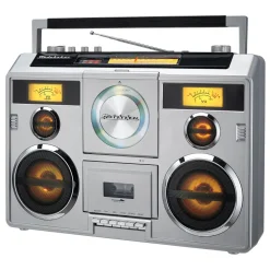 Studebaker Sound Station Portable Stereo Boombox with Bluetooth/CD/AM-FM Radio/Cassette Recorder