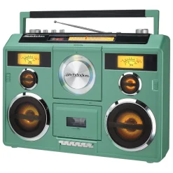 Studebaker Sound Station Portable Stereo Boombox with Bluetooth/CD/AM-FM Radio/Cassette Recorder