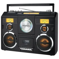 Studebaker Sound Station Portable Stereo Boombox with Bluetooth/CD/AM-FM Radio/Cassette Recorder