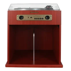 Studebaker Stereo Turntable with Bluetooth Receiver and Record Storage Compartment