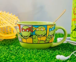 Teenage Mutant Ninja Turtles Characters Ceramic Soup Mug | Holds 24 Ounces