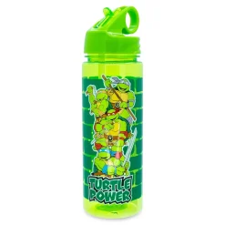 Teenage Mutant Ninja Turtles Water Bottle With Flip-Up Straw | Holds 20 Ounces